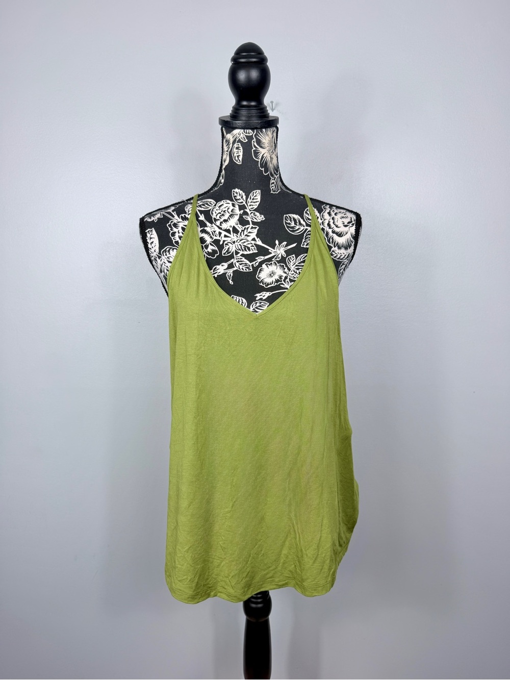 Lululemon athletica bronze green T back lightweight modal silk tank top size 12